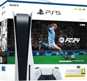 קונסולת משחק Sony PlayStation 5 825GB Bluray Edition + משחק FC 24